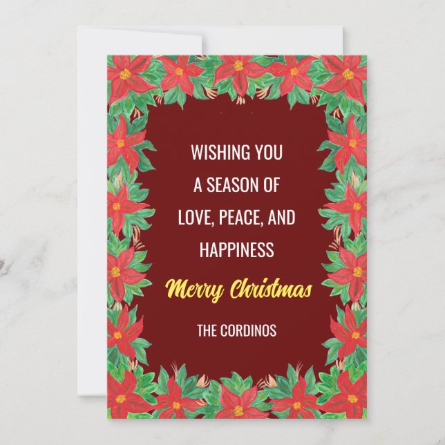 "Merry Christmas" Personalized Postcard (Front)