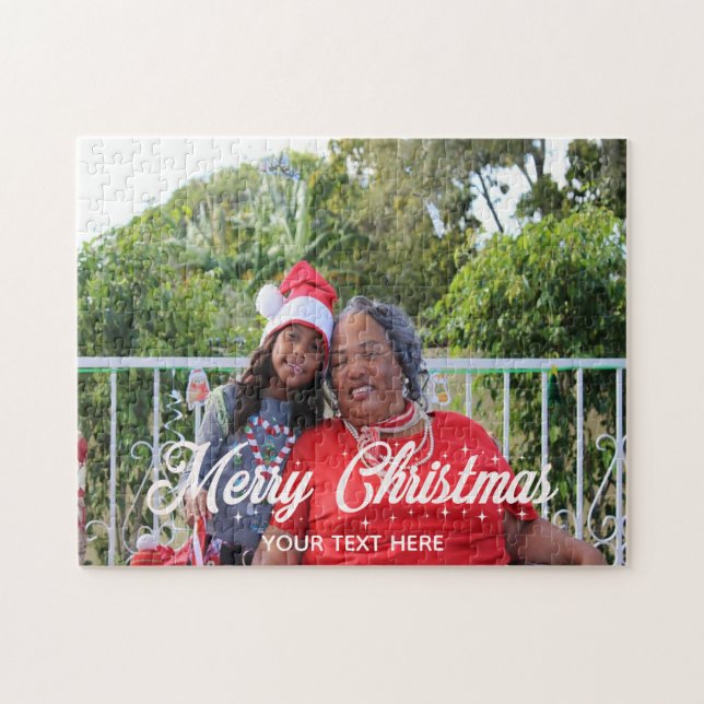 Merry Christmas Personalized Puzzle (Horizontal)