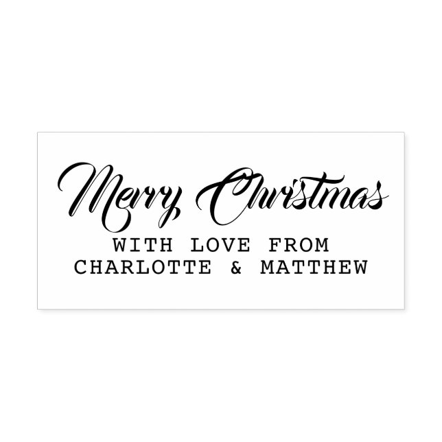Merry Christmas personalized Rubber Stamp (Imprint)