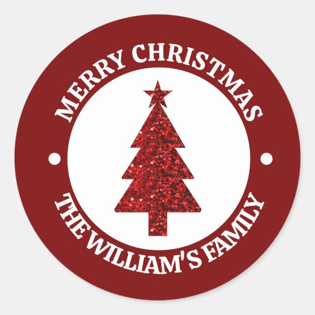 Merry Christmas Personalized Sticker (Devant)