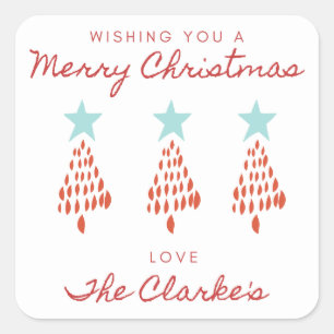 Merry Christmas personalized stickers