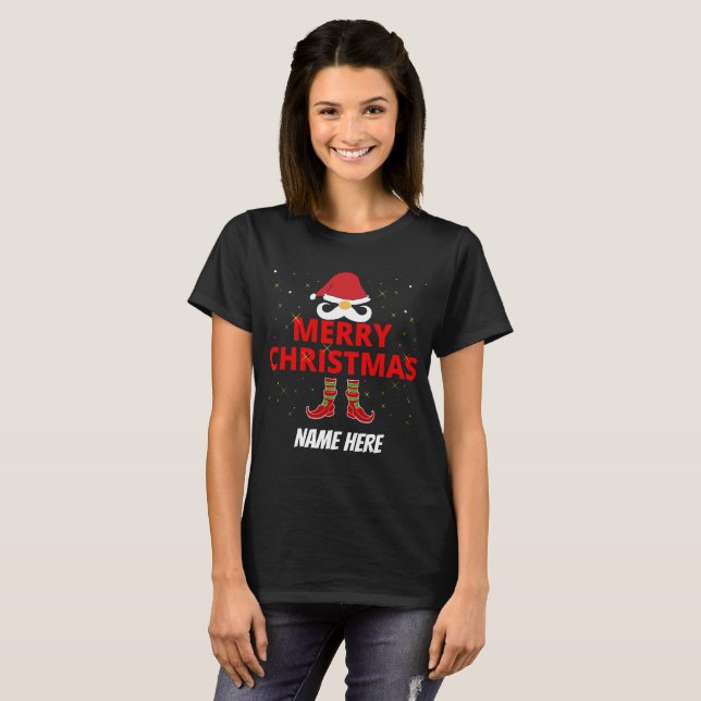 MERRY CHRISTMAS PERSONALIZED T-Shirt (Front Full)