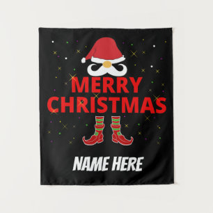MERRY CHRISTMAS PERSONALIZED  TAPESTRY