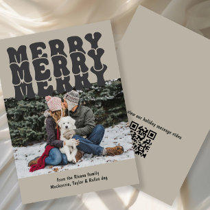 Merry Christmas Personalized With Your Photo Text Holiday Card