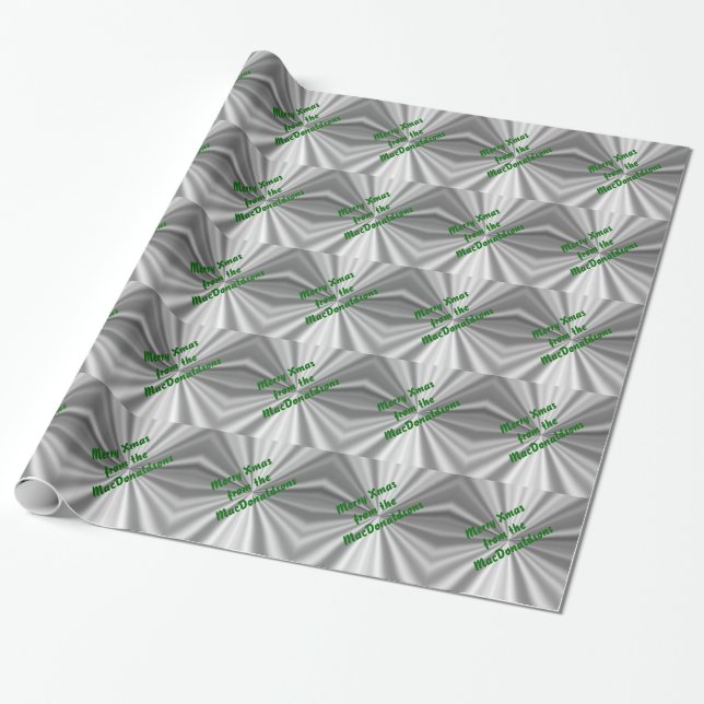 Merry Christmas personalized Wrapping Paper (Unrolled)