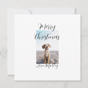 Merry Christmas pet dog cat photo holiday gifts lo Card