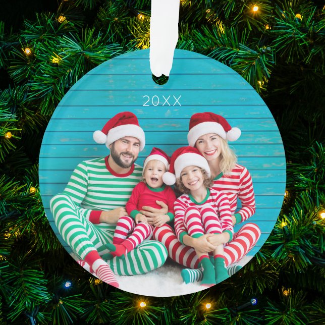 Merry Christmas Photo Acrylic Ornament (Photo Merry Christmas Ornament )