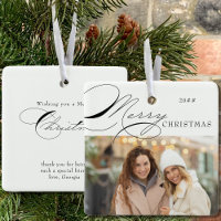 Merry Christmas Photo and Elegant Calligraphy