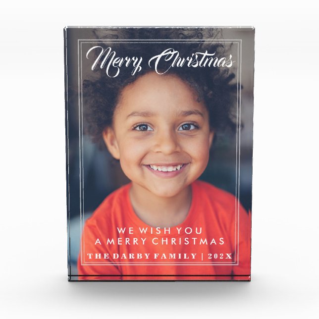 Merry Christmas Photo Block Gift (Front)