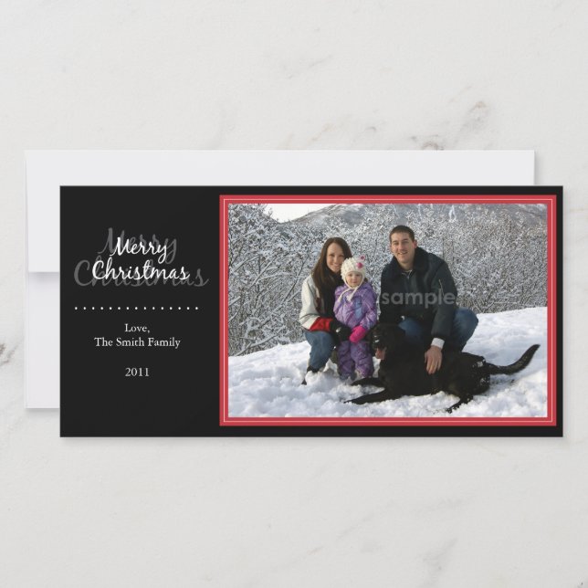 Merry Christmas Photo Card (Front)