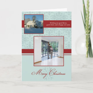 Merry Christmas Photo Card Double Mint