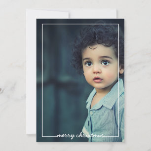 Merry Christmas photo card overlay, color choices