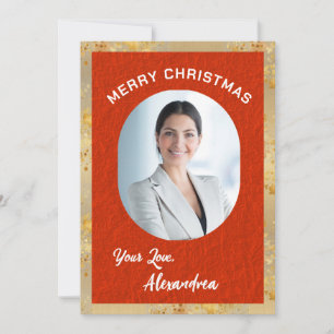 Merry Christmas Photo Elegant Classic Script Card