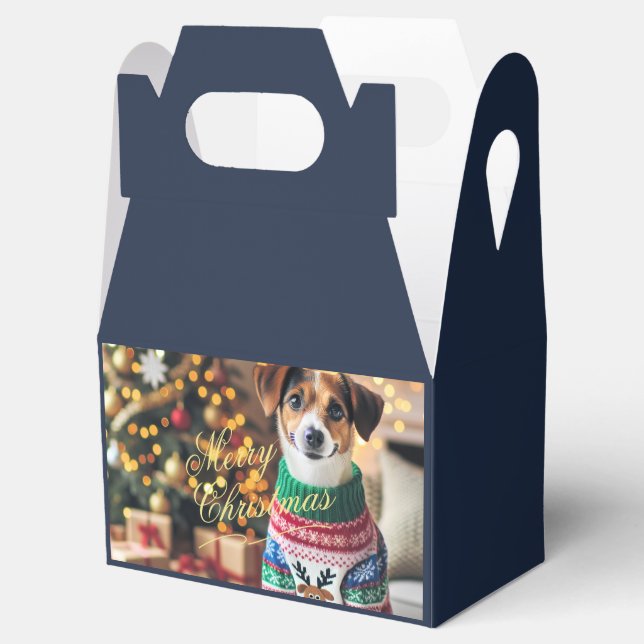 Merry Christmas Photo Favor Box (Opened)