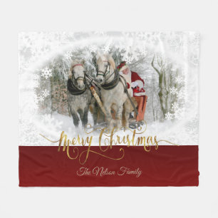 Merry Christmas Photo Fleece Blanket