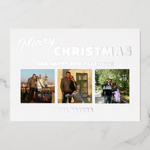Merry Christmas Photo Foil Holiday Card