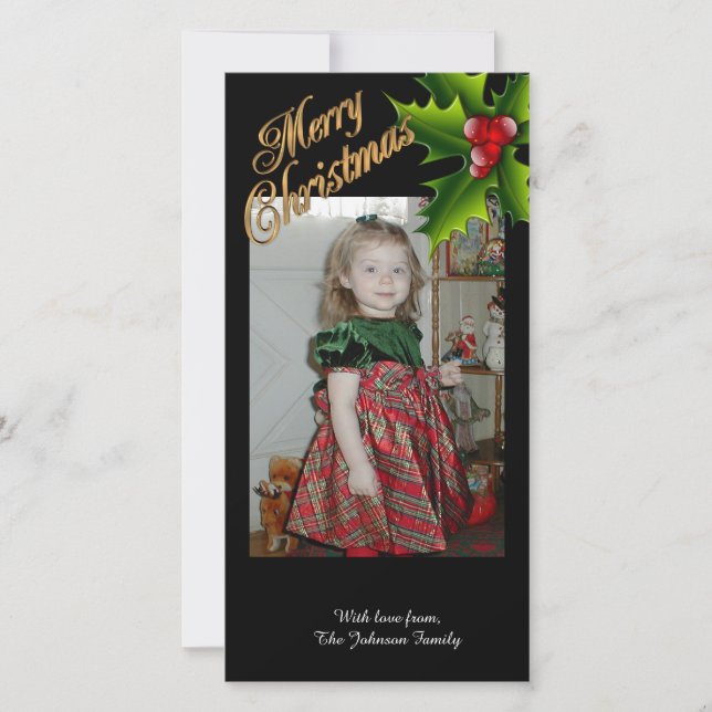 Merry Christmas photo greeting card (Front)