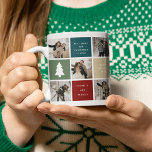 Merry Christmas Photo Grid Couples Coffee Mug<br><div class="desc">Create a special keepsake gift this Christmas! Simply add photographs of your choice to this modern template and customize the text to make it unique and personal to you.</div>