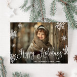 Merry Christmas PHOTO Happy Holidays Magnetic Card<br><div class="desc">Merry Christmas PHOTO Holiday Magnetic Card.</div>