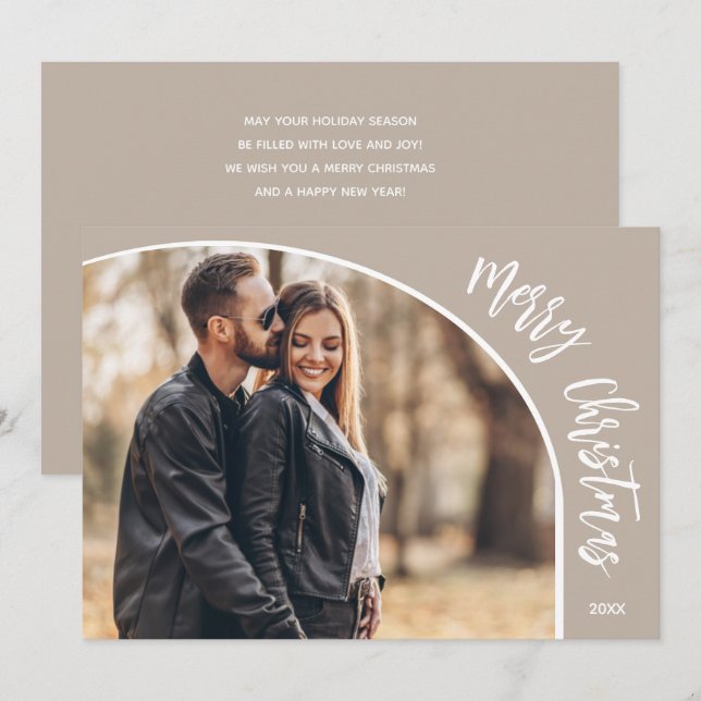 Merry Christmas Photo Holiday Card (Front/Back)