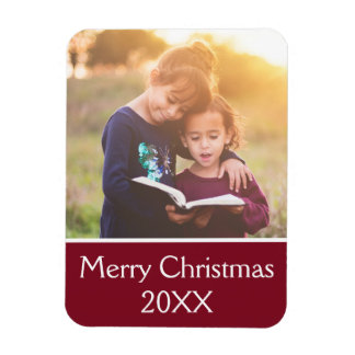 Merry Christmas Photo Magnet