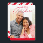 MERRY CHRISTMAS PHOTO modern cute calligraphy red Holiday Card<br><div class="desc">by kat massard >>> www.simplysweetPAPERIE.com <<< A super simple photo holiday card design to celebrate the season with family and friends. Maximum area to display your beautiful family! TIPS 1. To resize / reposition the photo hit the "customise it" button. 2. You can also change the fonts, move and add...</div>