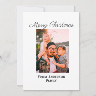 Merry Christmas photo modern love simple family mo Invitation