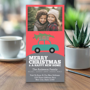 Merry Christmas Photo - New Home Address Moving Holiday Card