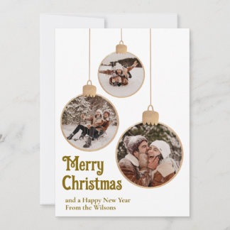 Merry Christmas photo ornament card
