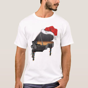 Merry Christmas Piano With Santa Hat Essential Cos T-Shirt