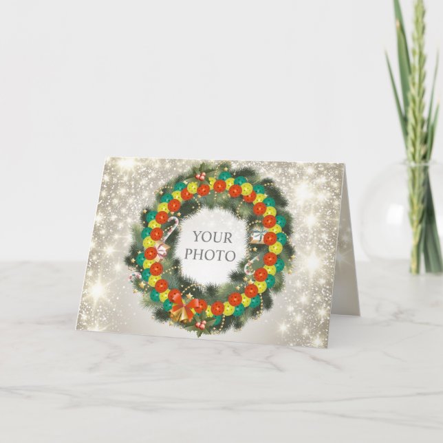 Merry Christmas Pickleball 1A Card (Front)