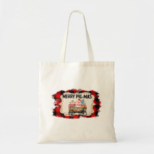 Merry Christmas Pig Tote