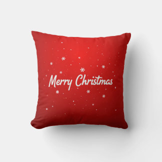 Merry Christmas pillow with snowflakes