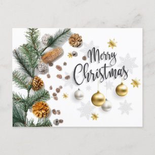 Merry Christmas Pine Postcard