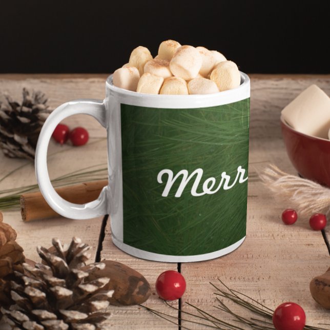 Merry Christmas Pine Tree Close Up Coffee Mug (Merry Christmas Pine Tree Close Up Coffee Mug)