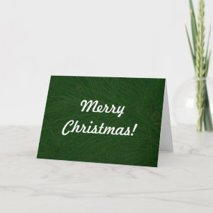 Merry Christmas Pine Tree Close Up Holiday Card