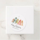 Merry Christmas Pine Tree Watercolor Favour Tags (In Situ)