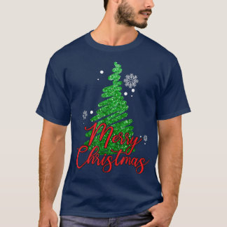 Merry Christmas Pine Trees Christmas Tree Xmas  T-Shirt