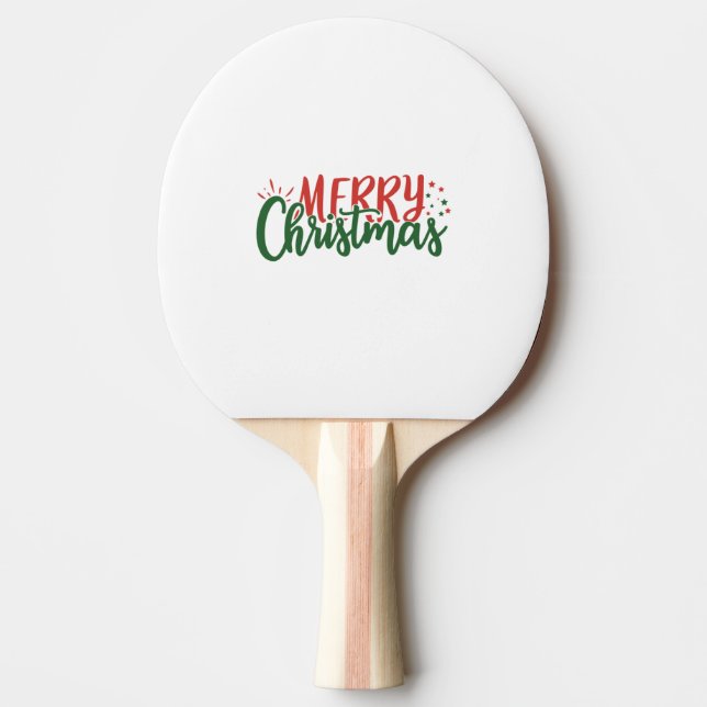 Merry Christmas Ping Pong Paddle (Front)