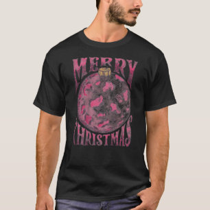 Merry Christmas Pink Christmas Trees Leopard Buffa T-Shirt