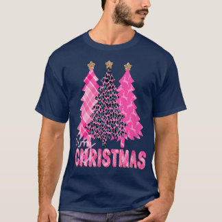 Merry Christmas Pink Trees T-Shirt