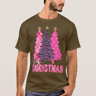 Merry Christmas Pink Trees T-Shirt