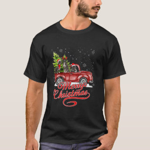 Merry Christmas Pit Bull Dog Santa Reindeer Red Tr T-Shirt