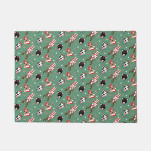 Merry Christmas Pit Bull Dogs Doormat