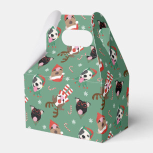 Merry Christmas Pit Bull Dogs Favor Box