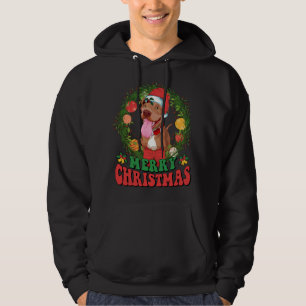 Merry Christmas Pitbull Santa Dog Lovers Ugly Swea Hoodie