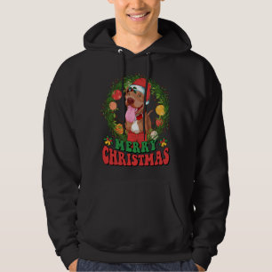 Merry Christmas Pitbull Santa Dog Lovers Ugly Swea Hoodie