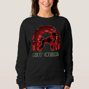 Merry Christmas Plaid Funny Poodle Dog Christmas Sweatshirt