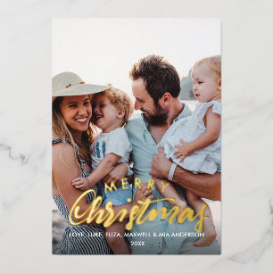 MERRY CHRISTMAS Plain Personalized Photo 