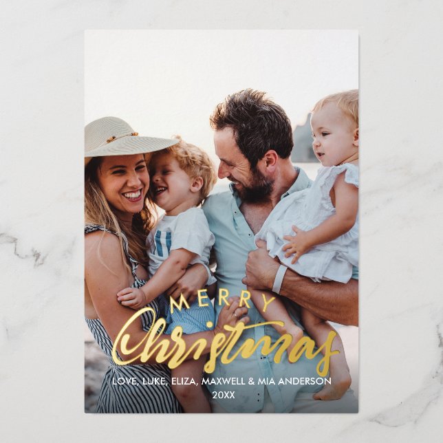 MERRY CHRISTMAS Plain Personalized Photo  (Front)